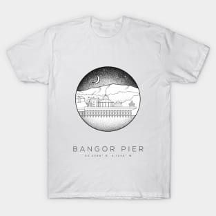 Bangor Pier Dotwork, Snowdonia North Wales T-Shirt